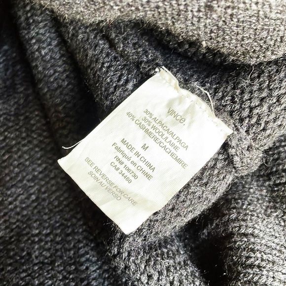 Vince Button Up Black Knit Cashmere/Wool/Alpaca‎ Sweater - Picture 8 of 8